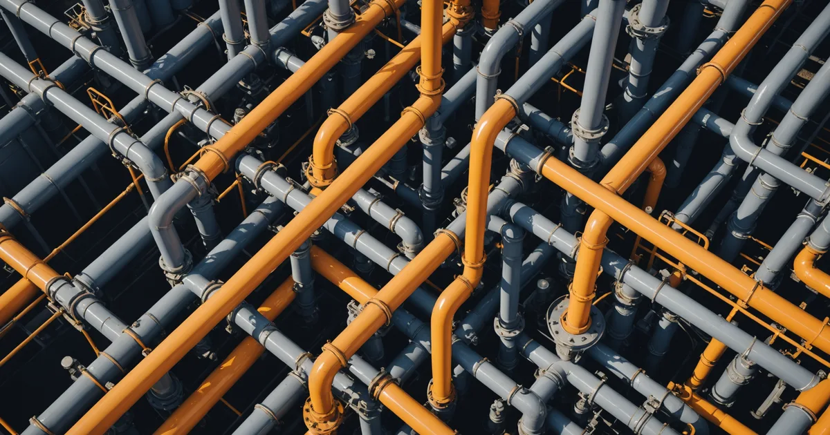 Data pipeline visualization connecting operational logs to decision systems